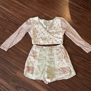 Two piece floral set